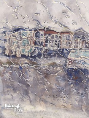 Rainy Day Through the Windshield by Heather Himmel